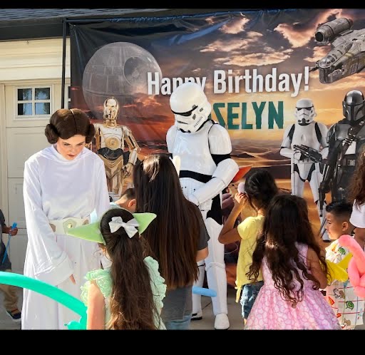 Star Wars character at Pike Creek birthday